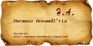 Hermesz Annamária névjegykártya