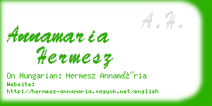 annamaria hermesz business card